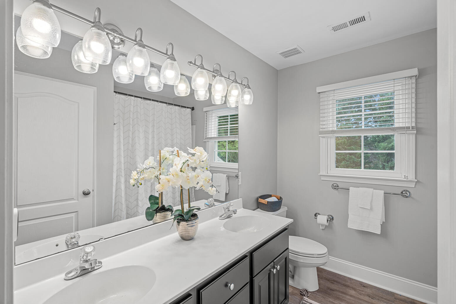 Secondary bedroom with bath at 8948 Devonshire Drive Huntersville NC.