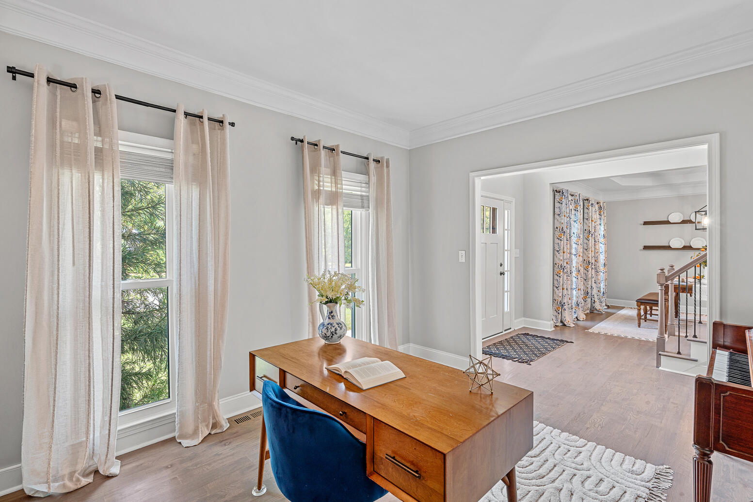 Main‑level office at 8948 Devonshire Drive Huntersville NC with natural light.