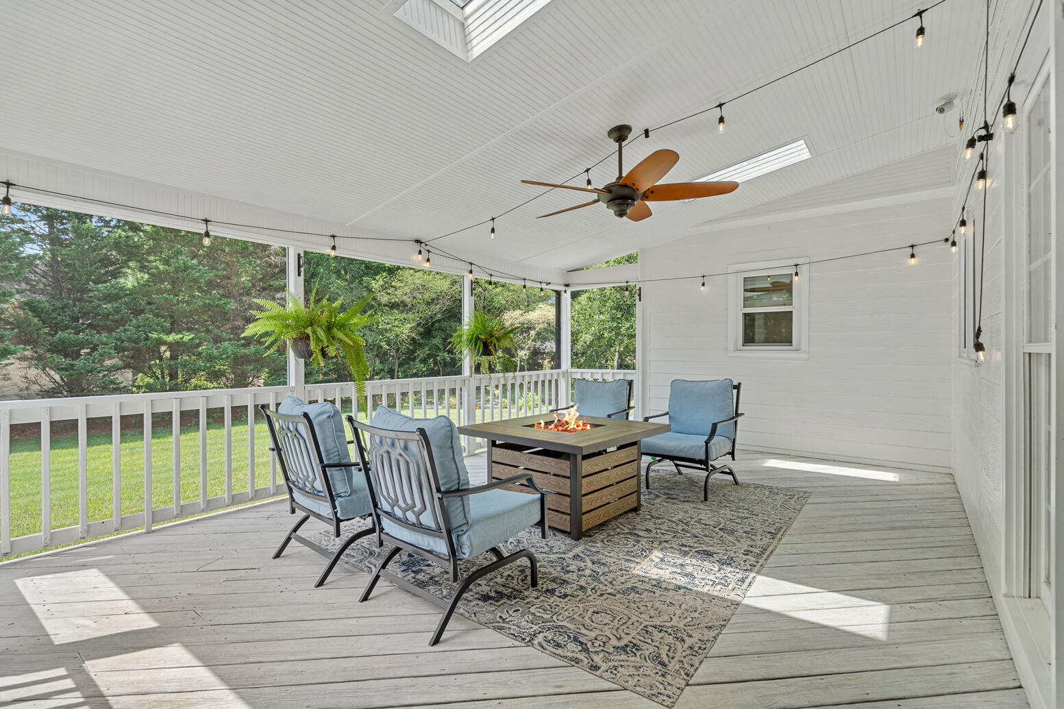 Birkdale Huntersville home outdoor living space perfect for entertaining near Lake Norman.